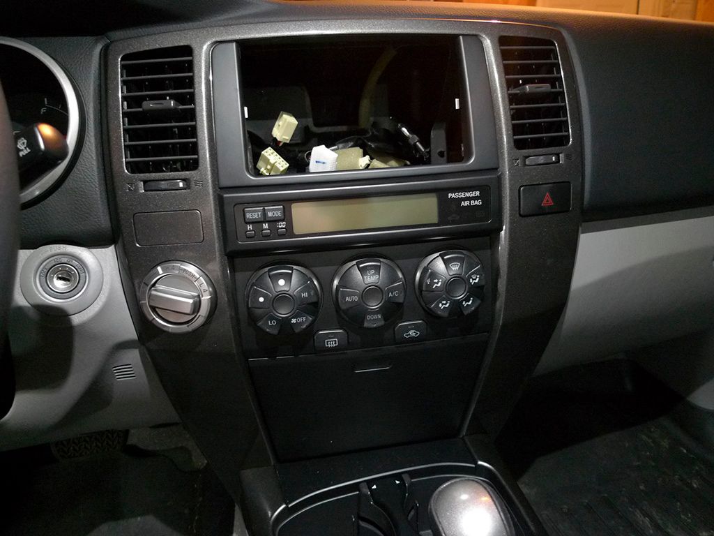 Double din head unit install with Urban Runner trim ring Toyota