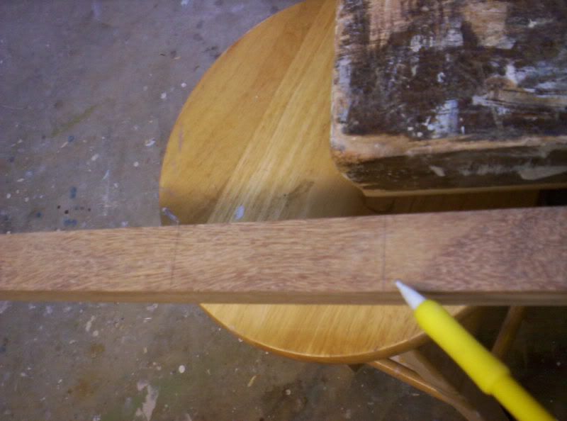 Marking the mortise limits