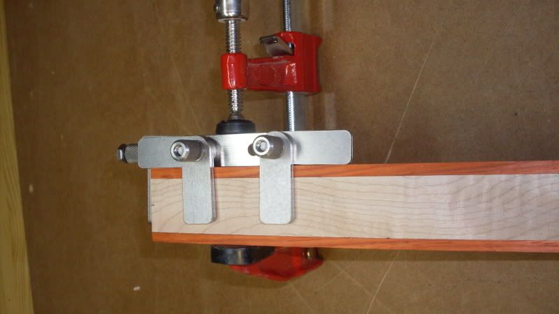 Drilling the dowel holes