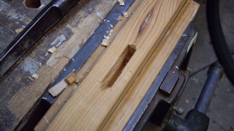 My sample mortise...