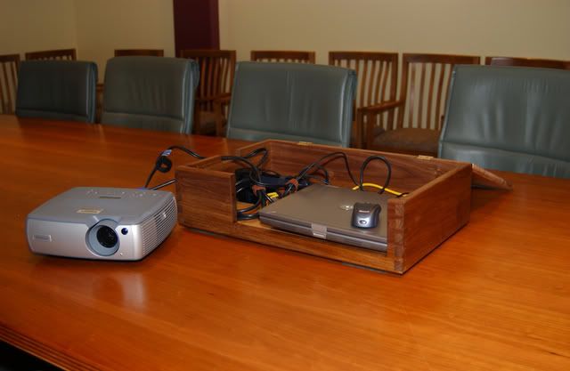 LCD projector box open