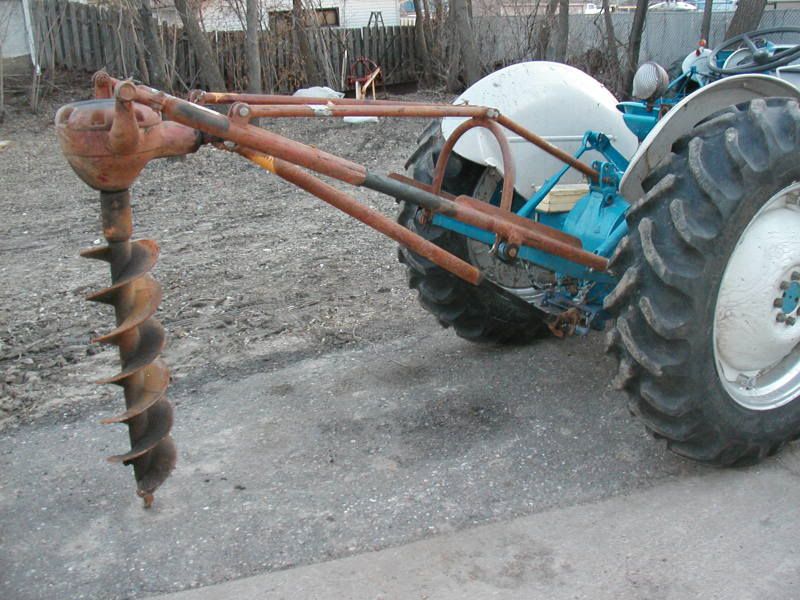 8N ford tractor post hole digger #5