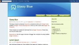 Blogger Template Glossy Blue