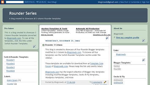 Blogger Template Rounders