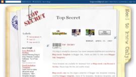 Blogger Template Top Secret