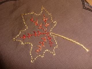 leaf embroidery