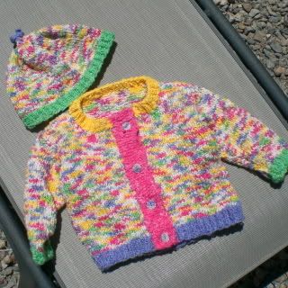 Shannon's baby sweater and hat