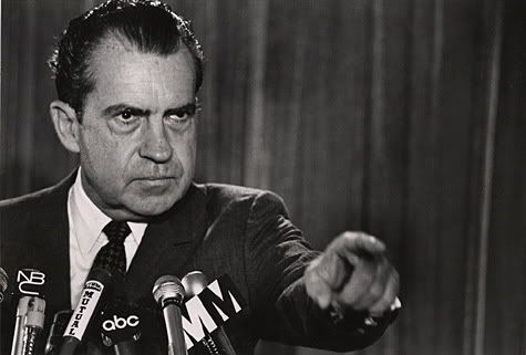 Richard Nixon pointing