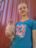 Emma Joy, 15 years old (Not the chicken)
