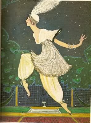 George Lepape (illustrator) Denise Poiret at "The Thousand and Second Night" party