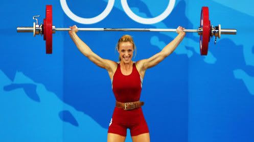 Marilou Dozois-Prevost lifting at the olympics
