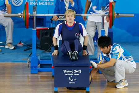 Natalie Blake paralympic powerlifter at Beijing