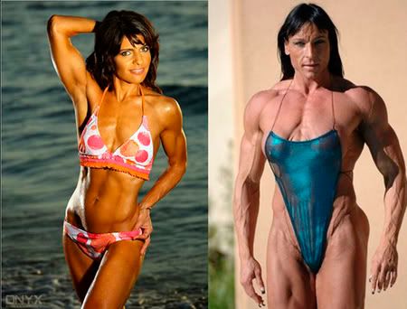 women bodybuilding before and after. Two female odybuilders: the