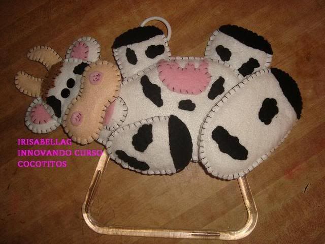 Patrones de vacas en foami para imagui
