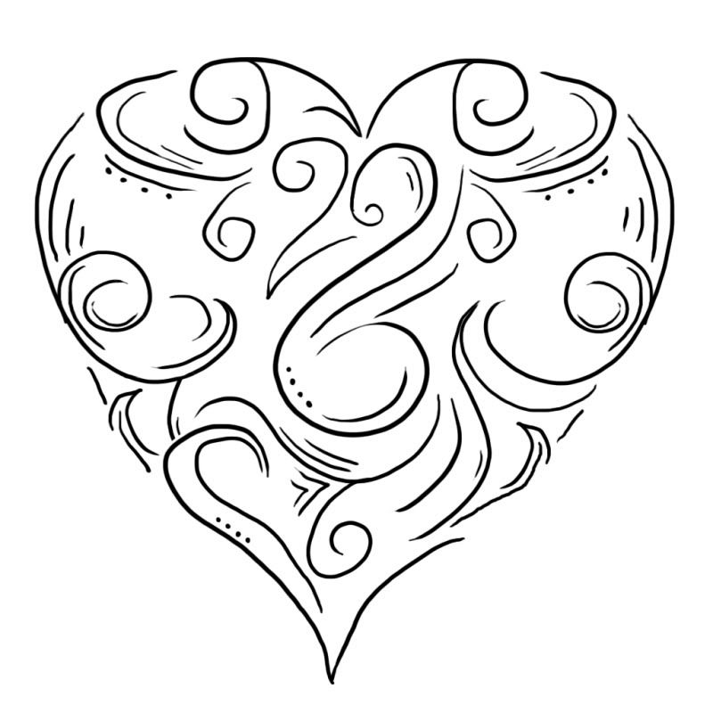 pictures of tribal heart tattoos