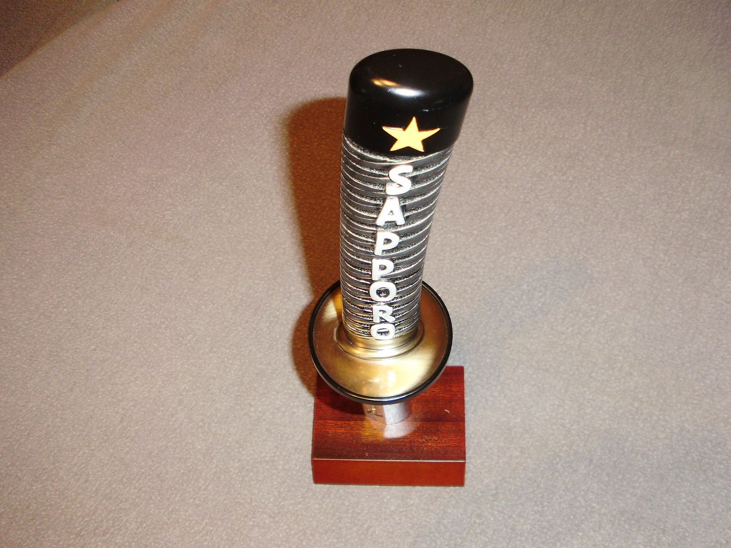 SAPPORO GOLD STAR PREMIUM BEER TAP HANDLE AWESOME FIGURAL SAMURAI SWORD MUST SEE eBay