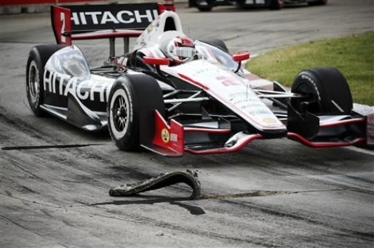 Detroit Grand Prix 2012 Cr@ppy Course, Bankrupt Democrat cesspool Detroit can't even keep it's tracks up for a major Indy car race