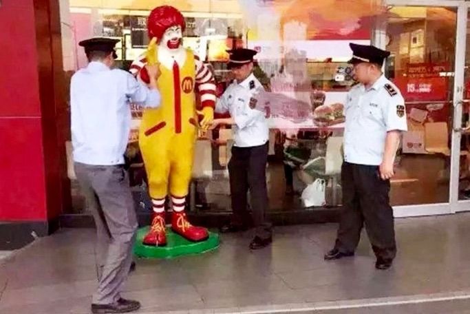 ChiCom secret police arrest Ronald McDonald photo image_zpskq1xr4tz.jpeg