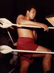 Muhammad Ali during a Boxing Match in Washington