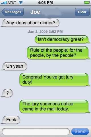 AFunny Iphone Conversation: Ah, Democracy