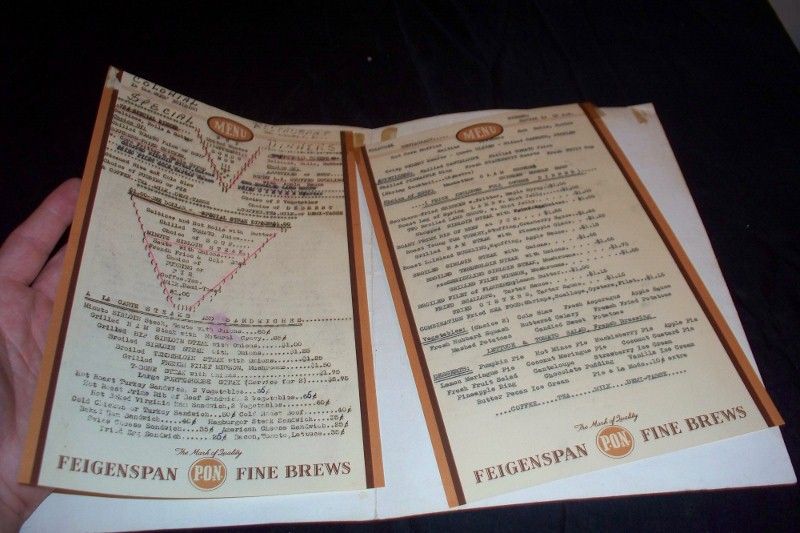 Vintage 1940s Club Edimac Menu Paterson NJ Night Club  