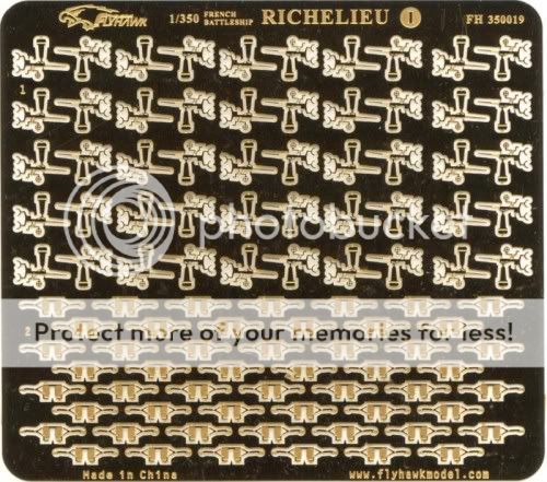 Photo Etched PE 1/350 French Battleship Richelieu (Tru)  