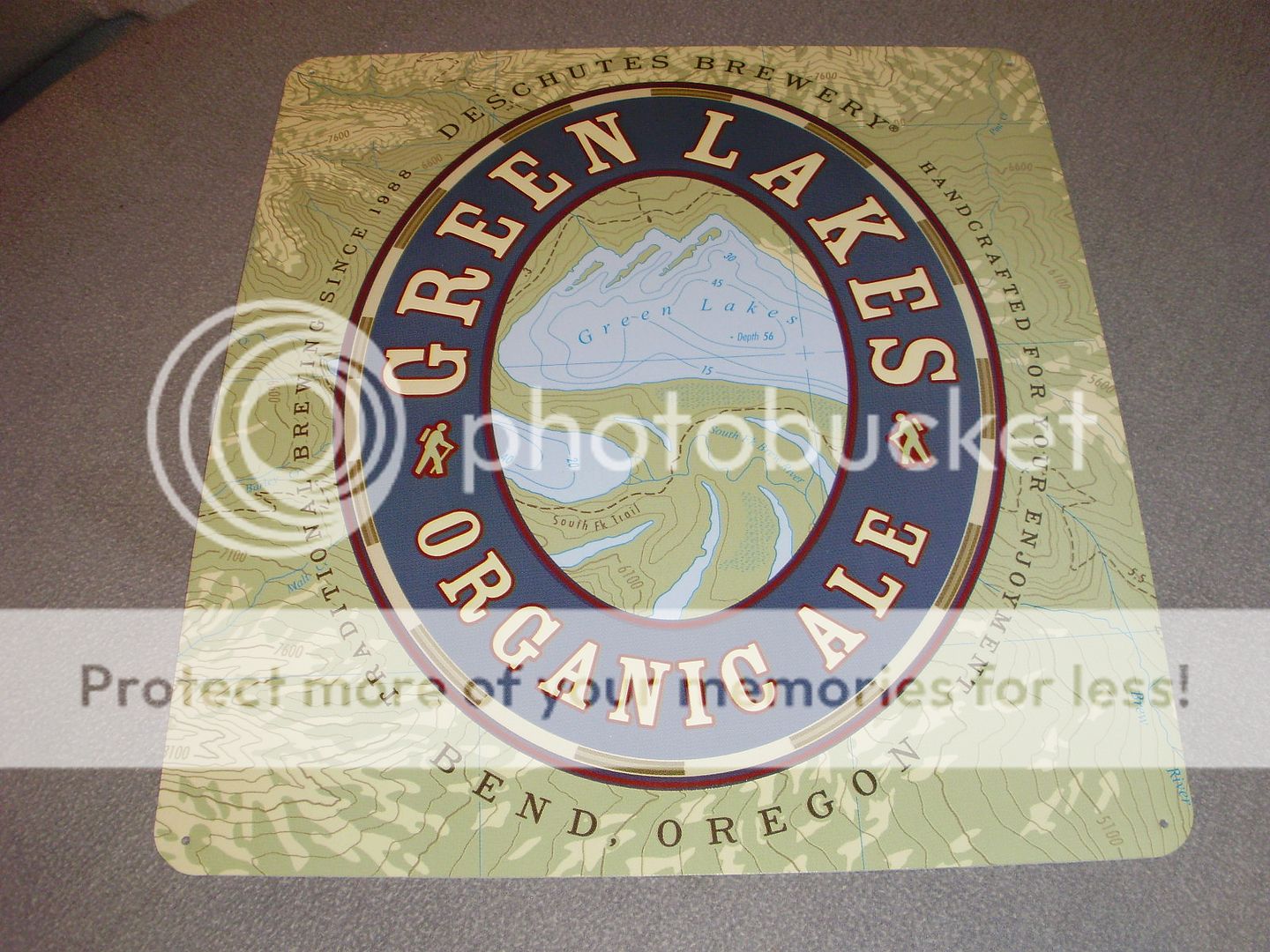 NEW DESCHUTES BREWERY GREEN LAKES ORGANIC ALE METAL BEER SIGN BEND 