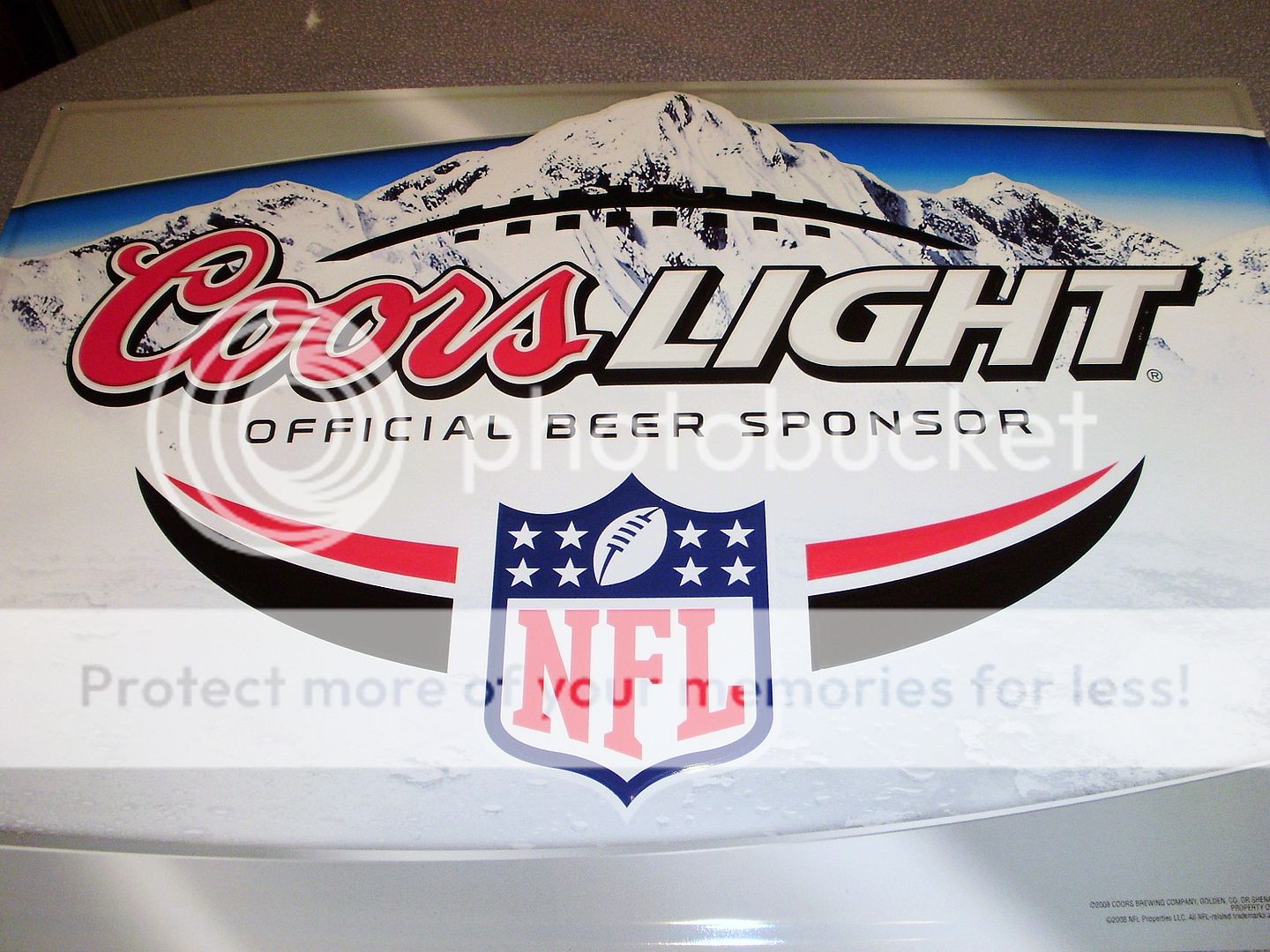 COORS LIGHT & NFL FOOTBALL BEER SIGN COORS OFFICIAL BEER SPONSOR OF NFL ...