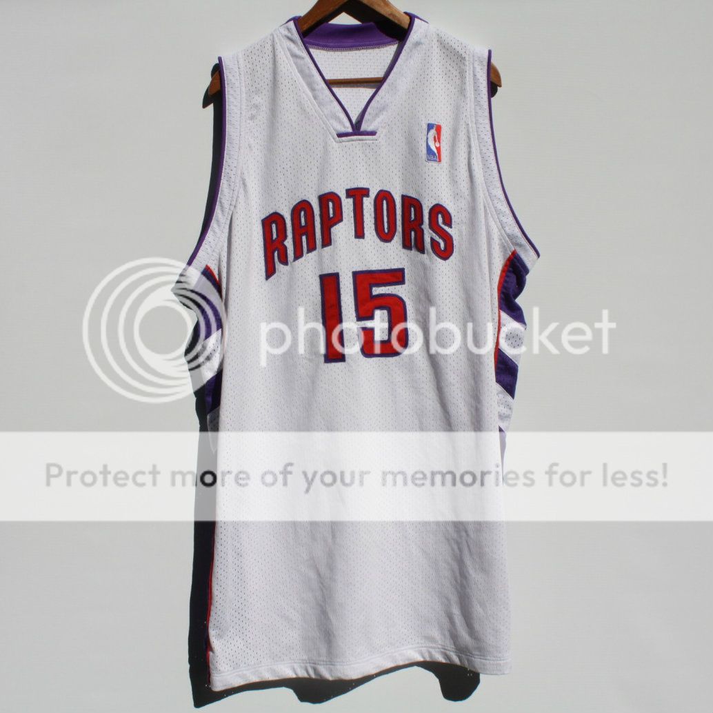 RARE Vince Carter Toronto Raptors NBA Jersey XXL Home White Sewn