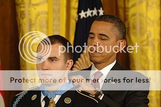  President Barack Obama presents the Medal of Honor to U.S. Army Staff Sgt. Salvatore Giunta during a presentation ceremony in the East Room of the White House